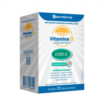Vitamina D3 2.000ui Eurofarma com 30 Cápsulas