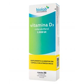 Vitamina D3 1.000ui 30 Cápsulas