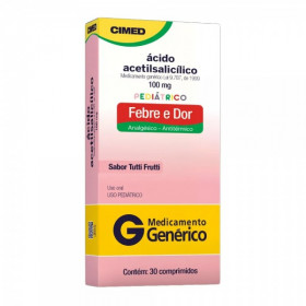 Ácido Acetilsalicílico 100mg Cimed Infantil 30 Comprimidos