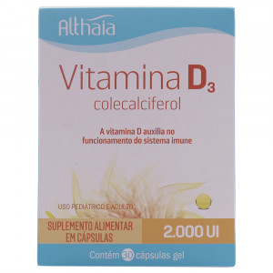 Vitamina D3 Althaia 2.000ui com 30 Cápsulas Gel