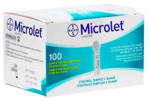 Microlet com 100 Lancetas