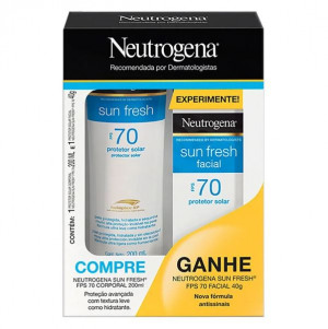 Kit Neutrogena Protetor Sun Fresh FPS 70 Corporal 200ml + FPS 70 facial 40g