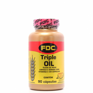 Triple Oil FDC Óleos de Peixe + Vitamina E com 90 Cápsulas