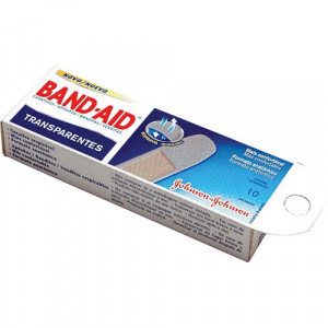 Curativo Band-Aid Transparente Com 10 Unidades