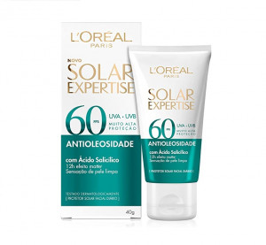 Protetor Solar Facial FPS 60  L'Oréal Paris Solar Expertise Antioleosidade 40g