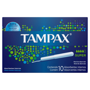 Absorvente Interno Tampax Super com 10 unidades