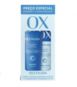 Kit Shampoo OX Restaura 375ml + Condicionador 170ml