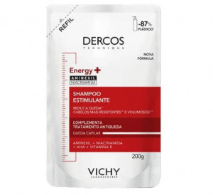Shampoo Estimulante Dercos Energy+ Refil Vichy Antiqueda 200ml