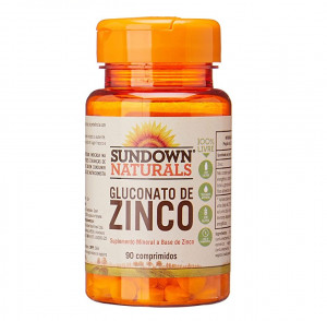  Gluconato de Zinco Sundown com 90 Comprimidos
